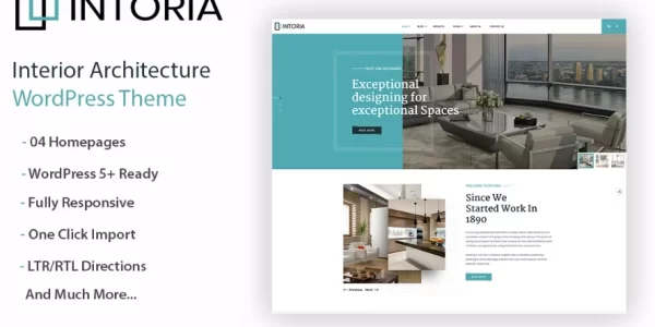Intoriza Interior Architecture WordPress Theme 1.0.6 GPL Theme