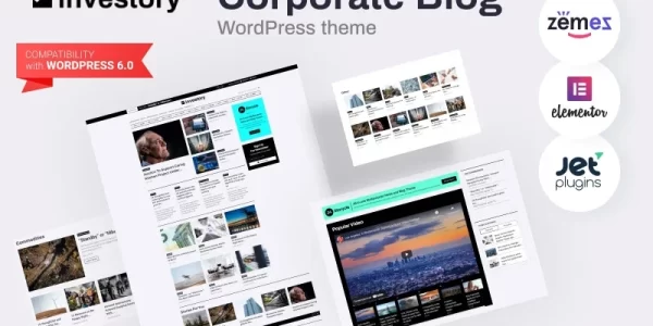 Investory Corporate Blog WordPress Elementor Theme WordPress Theme 1.0.1 GPL Theme