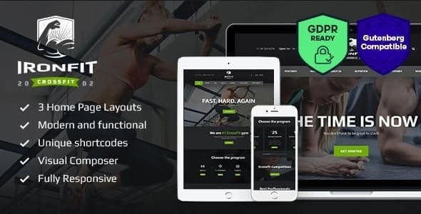 Ironfit Fitness, Gym and Crossfit WordPress Theme 1.5 GPL Theme