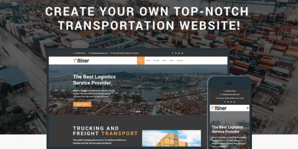 Itiner Transportation Multipurpose Minimal WordPress Elementor Theme 1.0.0 GPL Theme