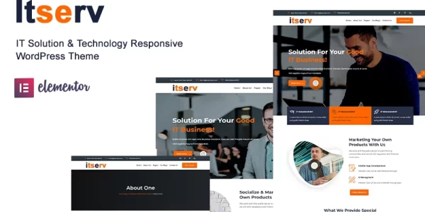 Itserv – Software and IT Solutions WordPress Theme 1.0.0 GPL Theme