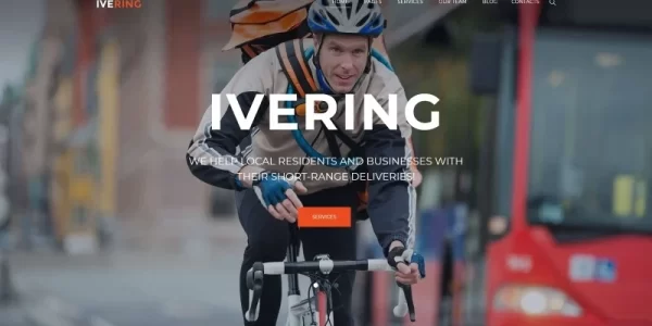 Ivering Bike Courier Package Delivery WordPress Theme 1.0.0 GPL Theme