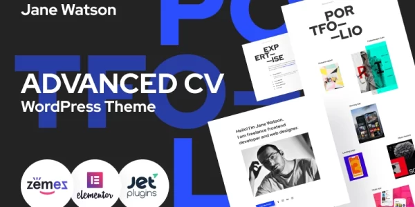 Jane Watson Advanced And Reliable CV WordPress Theme 1.0.0 GPL Theme