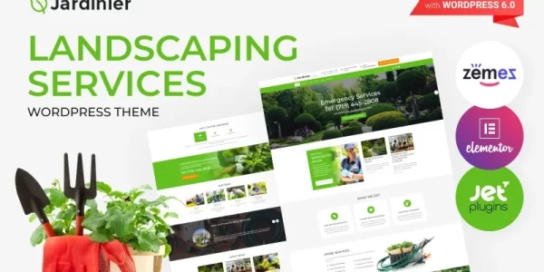 Jardinier Landscaping Services WordPress Theme 1.0.3 GPL Theme