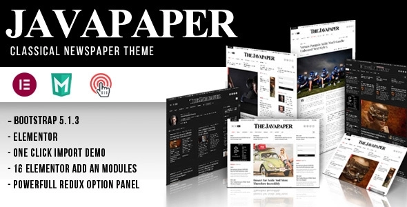 Javapaper – Classic Newspaper Theme 1.4 GPL Theme