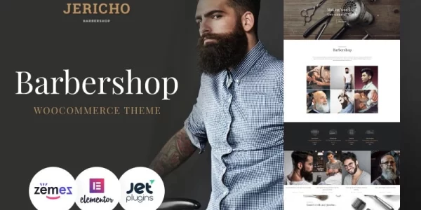 Jericho Barber Shop Modern WordPress Theme 1.0.0 GPL Theme