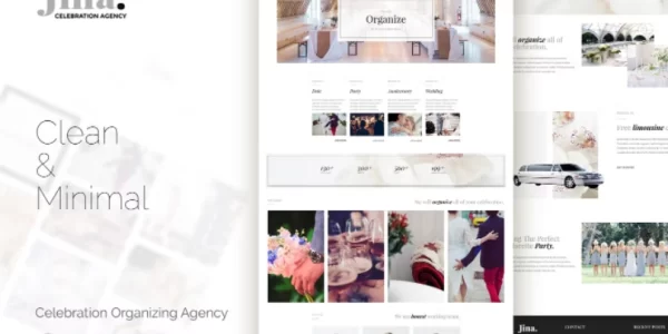 Jina Celebration Agency WordPress Theme 1.6 GPL Theme