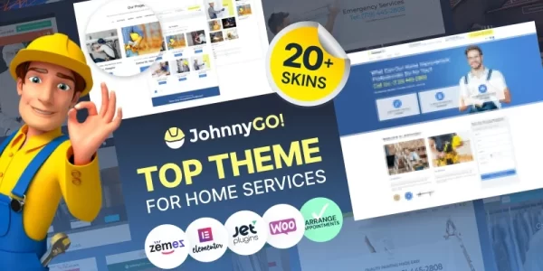 JohnnyGo Multipurpose Home Services WordPress Theme 2.0.1 GPL Theme
