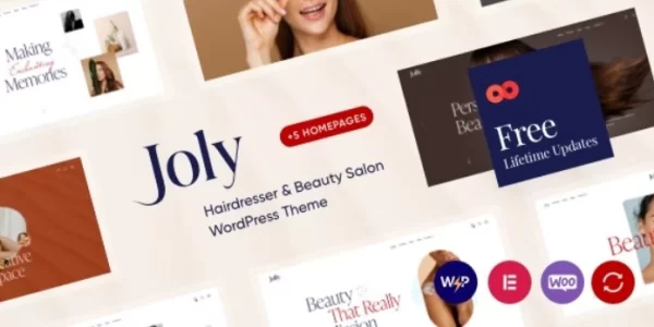 Joly Hairdresser Beauty Salon WordPress Theme 1.0 GPL Theme