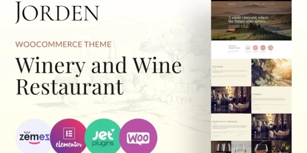 Jorden Wine Winery WordPress Theme 1.0.1 GPL Theme