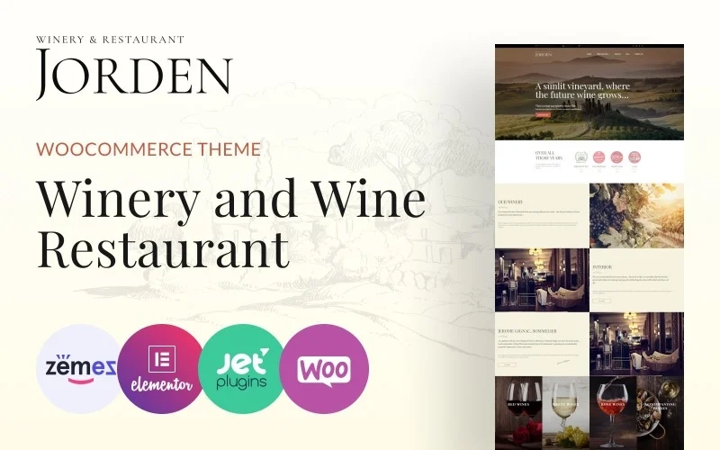 Jorden Wine Winery WordPress Theme 1.0.1 GPL Theme