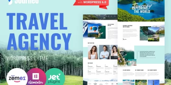 Journeo Travel Agency WordPress Elementor Theme WordPress Theme 1.0.1 GPL Theme