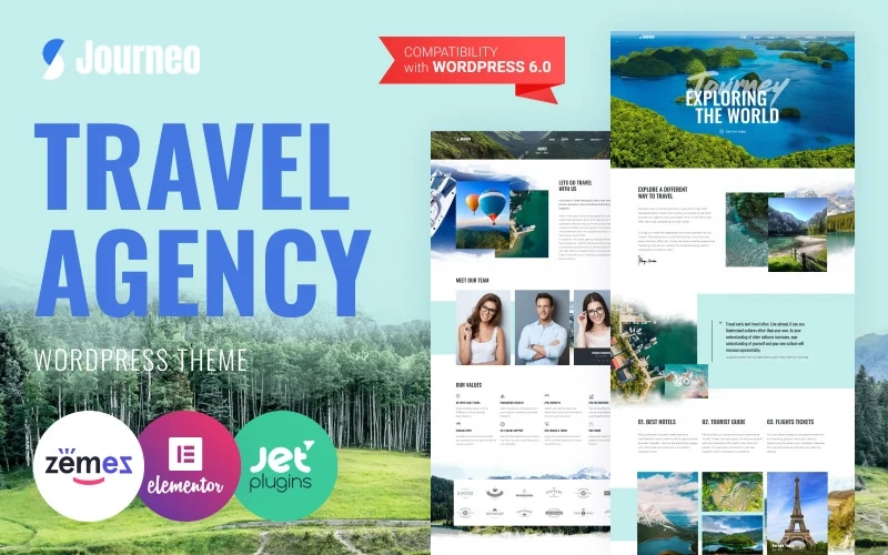 Journeo Travel Agency WordPress Elementor Theme WordPress Theme 1.0.1 GPL Theme