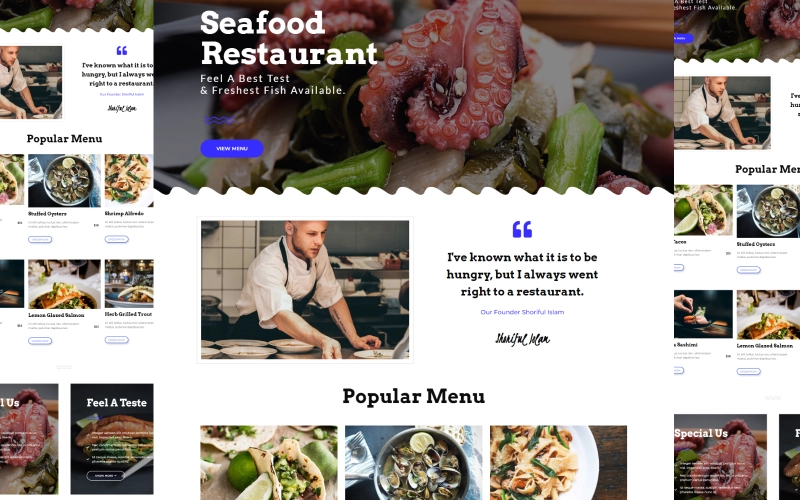 Julia Seafood and Restaurant One Page WordPress Theme 1.0.0 GPL Theme