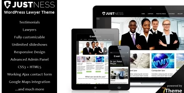 Justness – Lawyer Attorneys WordPress Theme 1.09 GPL Theme