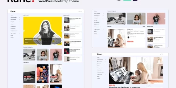 KANE News Magazine Blog Bootstrap WordPress Theme 1.0.0 GPL Theme