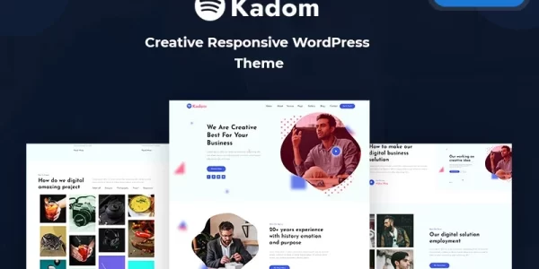 Kadom Creative Responsive WordPress Theme 1.0.0 GPL Theme