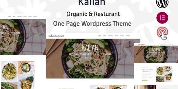 Kalian Organic Restaurant WordPress Theme 1.0.0 GPL Theme