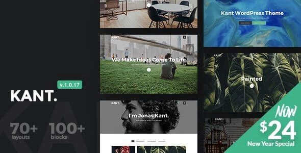 Kant A Multipurpose WordPress Theme for Startups, Creatives and Freelancers 1.0.18 GPL Theme