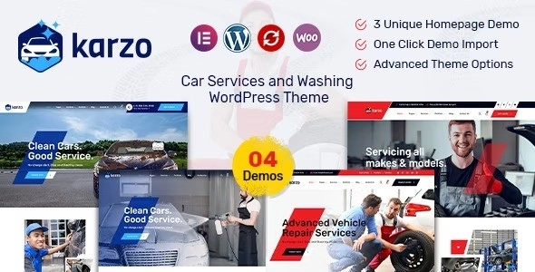 Karzo Car Service Washing WordPress Theme 1.6 GPL Theme