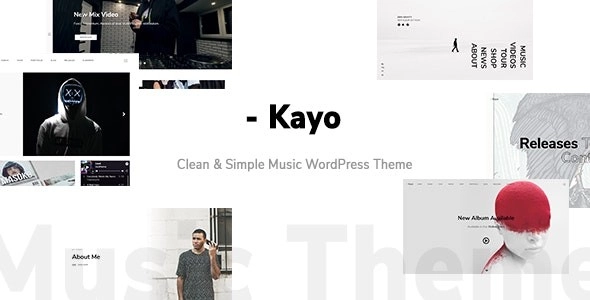Kayo Clean and Simple Music WordPress Theme 1.4.0 GPL Theme