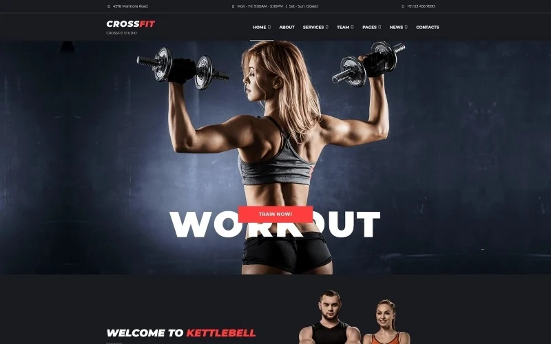 Kettlebell Dynamic Crossfit Studio WordPress Elementor Theme WordPress Theme 1.0.0 GPL Theme