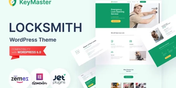 KeyMaster Security Services WordPress Theme 1.0.1 GPL Theme
