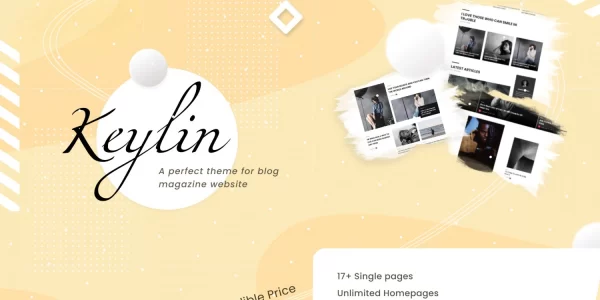Keylin WordPress Magazine and Blog Theme 1.5 GPL Theme