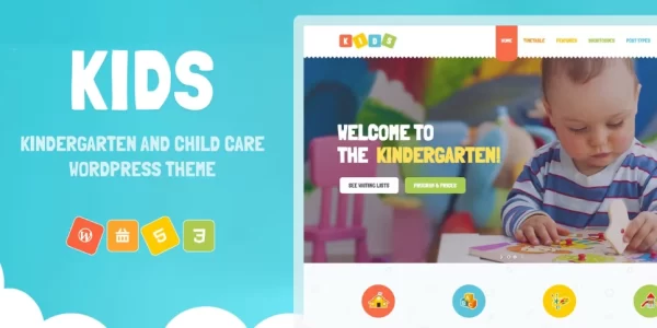 Kids Day Care Kindergarten WordPress Theme 1.2.4 GPL Theme