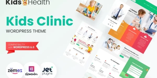 KidsHealth Kids Clinic WordPress Theme 1.0.1 GPL Theme