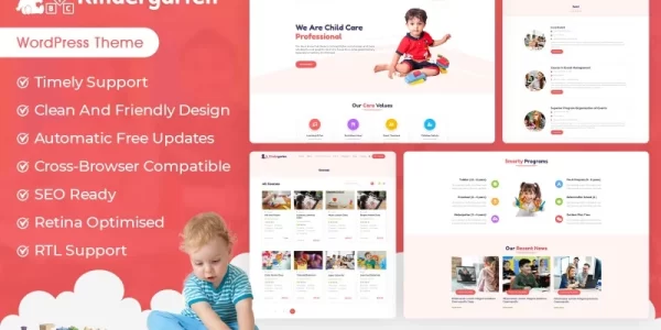 Kindergarten Play School WordPress Theme 1.0.0 GPL Theme