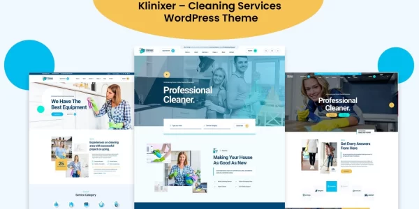 Klinixer Cleaning Services WordPress Theme + RTL 1.0.2 GPL Theme