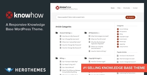 KnowHow A Knowledge Base WordPress Theme 1.1.20 GPL Theme