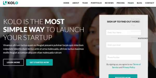 Kolo Startup Landing Page WordPress Theme 1.9 GPL Theme