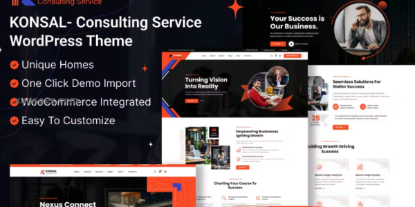 Konsal Corporate Business Consulting WordPress 1.0.0 GPL Theme