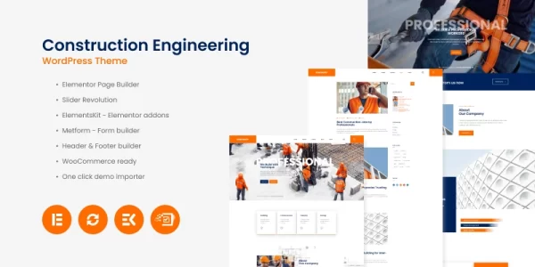 Konstruksy Construction Engineering WordPress Theme 1.0.6 GPL Theme
