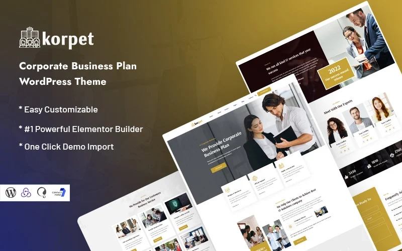 Korpret Corporate Business Plan WordPress Theme 1.0.0 GPL Theme