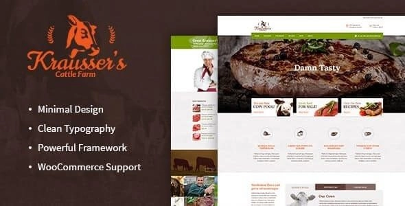 Krausser’s | Cattle Farm Meat Produce Market WordPress Theme 1.7.1 GPL Theme