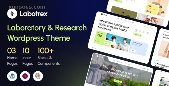 Labotrex Laboratory Science Research WordPress Theme 1.0 GPL Theme