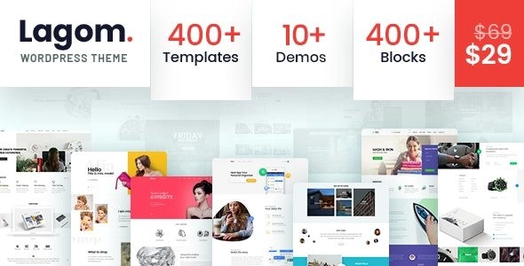 Lagom Multi Concept MultiPurpose WordPress Theme 1.2 GPL Theme