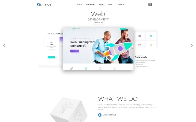 Lampuz Web Development Multipurpose Animated WordPress Elementor Theme WordPress Theme 1.2.6 GPL Theme