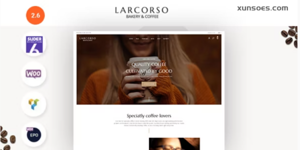 Larcorso Coffee Shop WooCommerce Theme 2.0 GPL Theme