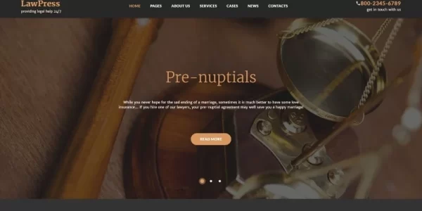 LawPress Law Firm Responsive WordPress Theme 1.0.0 GPL Theme