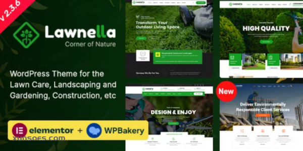 Lawnella Gardening Landscaping WordPress Theme 1.2.0 GPL Theme