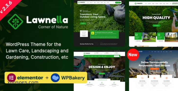 Lawnella Gardening Landscaping WordPress Theme 1.2.0 GPL Theme