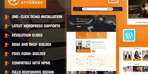 Lawyer and Attorney WordPress Theme 1.0.0 GPL Theme
