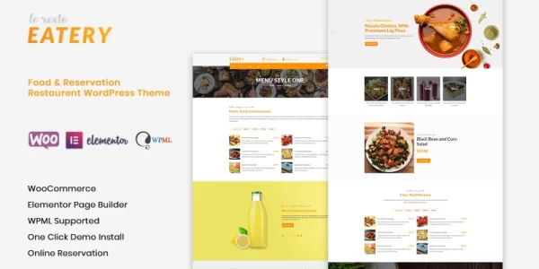 Le Resto Restaurant WordPress Theme 1.3 GPL Theme