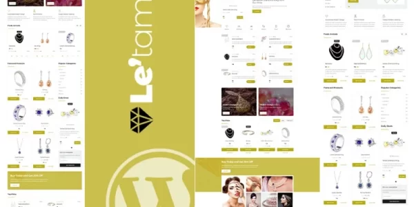 Le’tam | Jewelry Shop WordPress Theme 1.0.0 GPL Theme