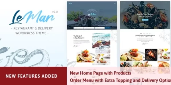 LeMar Seafood Restaurant WordPress Theme 2.1 GPL Theme