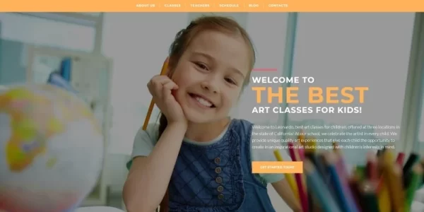 Leonardo Art School for Children WordPress Theme 1.0.0 GPL Theme